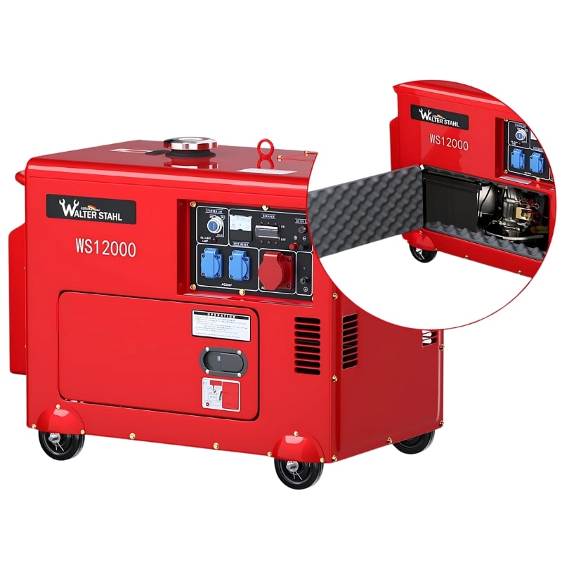 Generatore di Corrente Diesel H-10.000W 9000w 9Kw Silenzioso